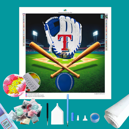Texas Rangers MLB Glove Diamond Painting