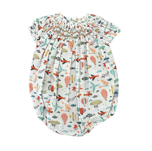 Tom Playful Handsmocked Romper