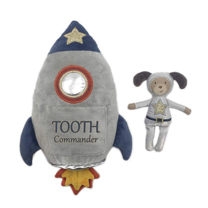 Tooth Commander Spaceship Pillow and Archie Astro Dog Doll Set