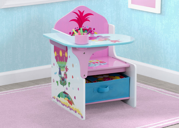 Delta Children Trolls World Tour (1177) Chair Desk with Storage Bin, Hangtag View
