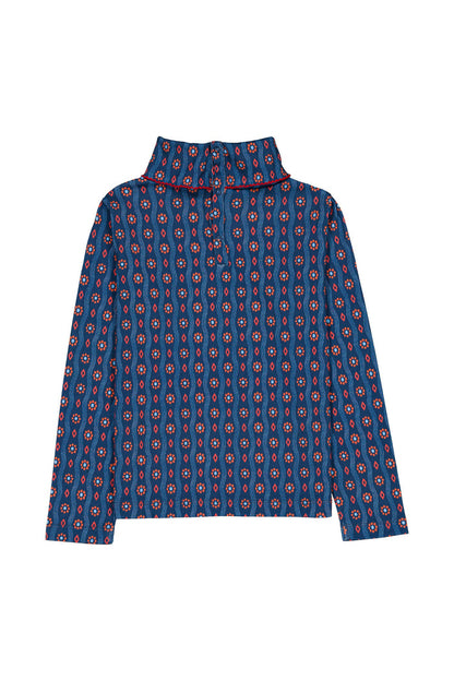 Twiggy Turtleneck in Wavy Navy