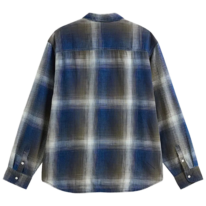 Vans Just Indigo Plaid LS Woven - Mossy Okive
