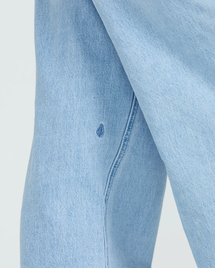 Volcom Stoned Boyfriend High Rise Jeans - Blue Bird
