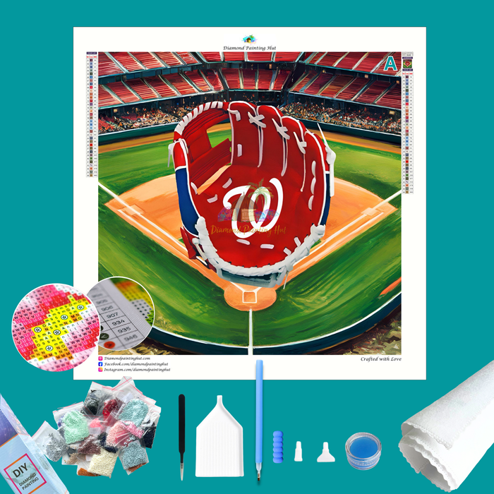 Washington Nationals MLB Glove Diamond Painting