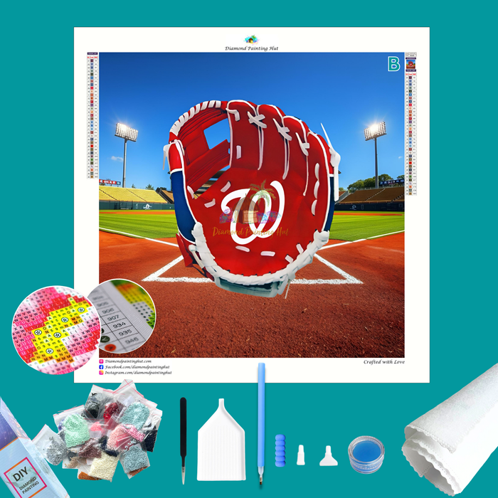 Washington Nationals MLB Glove Diamond Painting