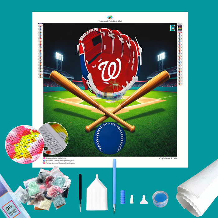 Washington Nationals MLB Glove Diamond Painting