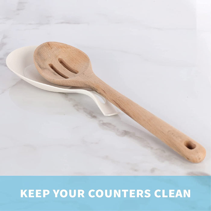 White Silicone Spoon Rest