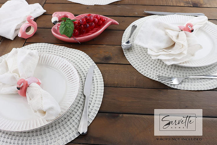 Wooden Flamingo Napkin Rings