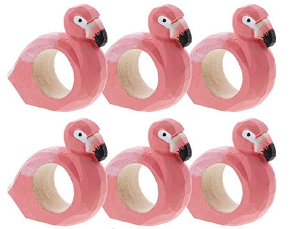 Wooden Flamingo Napkin Rings
