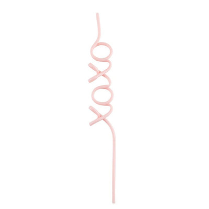 "XOXO" Word Straw
