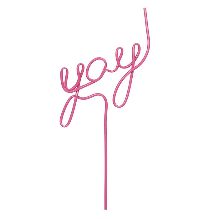 "YAY" Word Straw