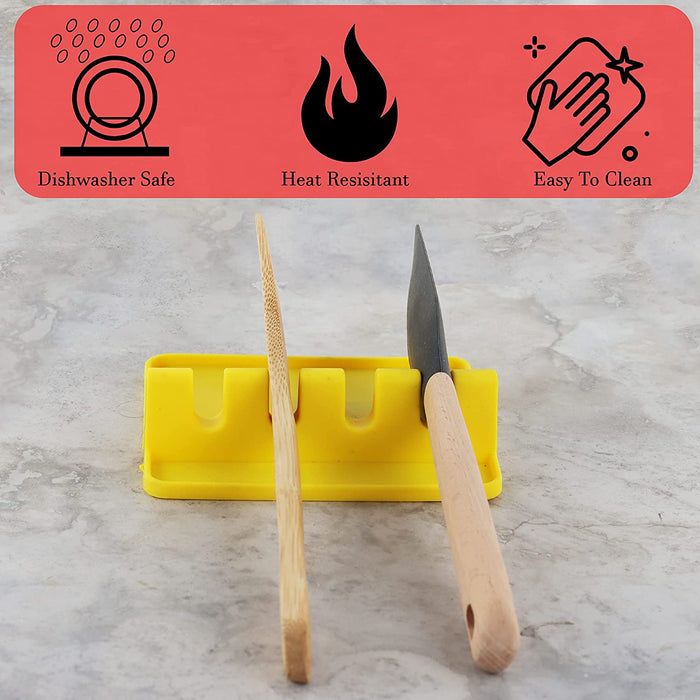 Yellow Silicone Multi Spoon Rest