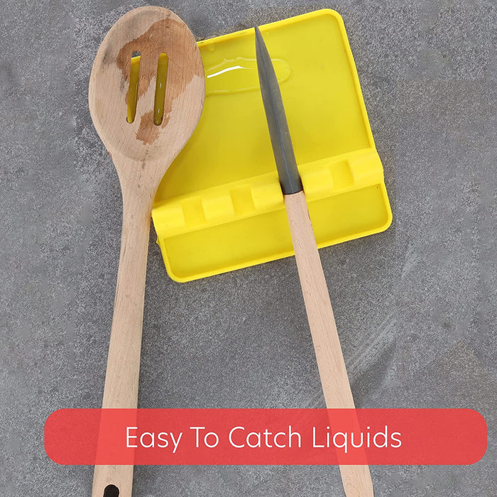 Yellow Silicone Multi Spoon Rest